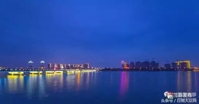 莒縣沭河公園夜景，真是美！