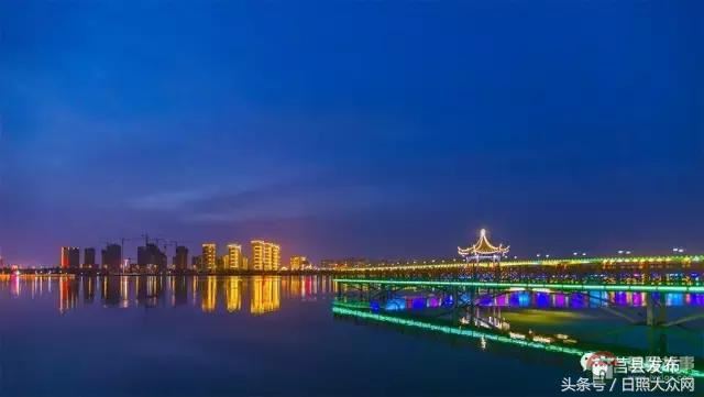 莒縣沭河公園夜景，真是美！