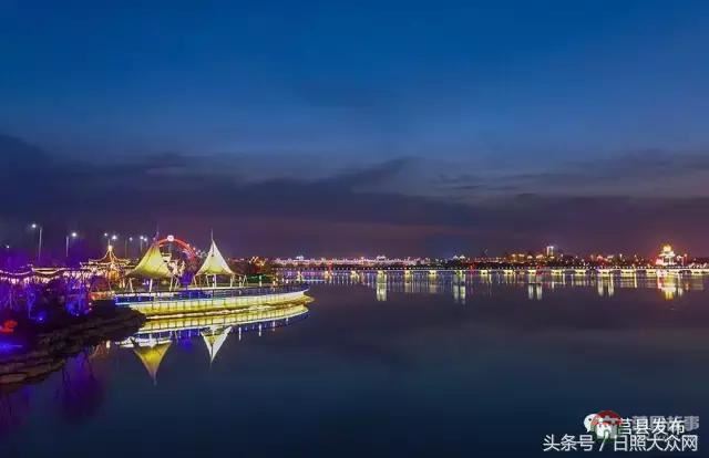 莒縣沭河公園夜景，真是美！